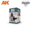 AK Interactive AK1070 WARGAME COLOR SET. ETERNAL DARKNESS. 4x17 ml
